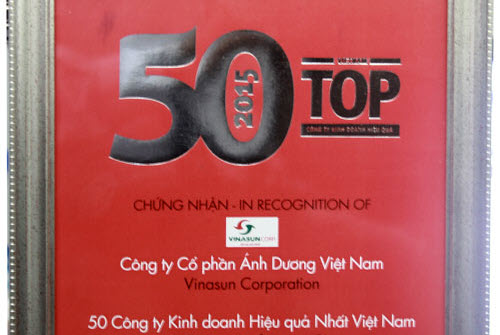 Vinasun Corp. Top 50 Công ty Kinh doanh hiệu quả nhất Việt Nam 2015