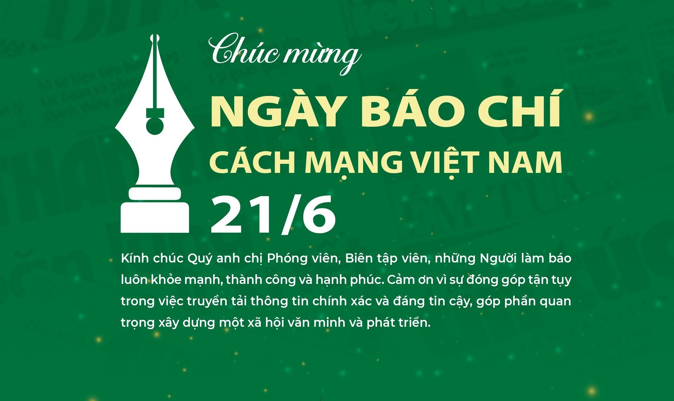 Chúc mừng Ngày Báo chí Cách mạng Việt Nam 21/6