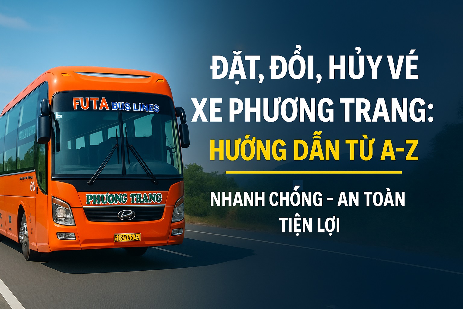 Hướng dẫn cách Đặt, Đổi, Hủy vé xe Phương Trang đầy đủ từ a-z