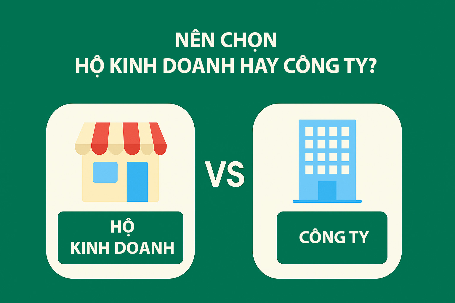 Nên đăng ký hộ kinh doanh hay thành lập công ty?