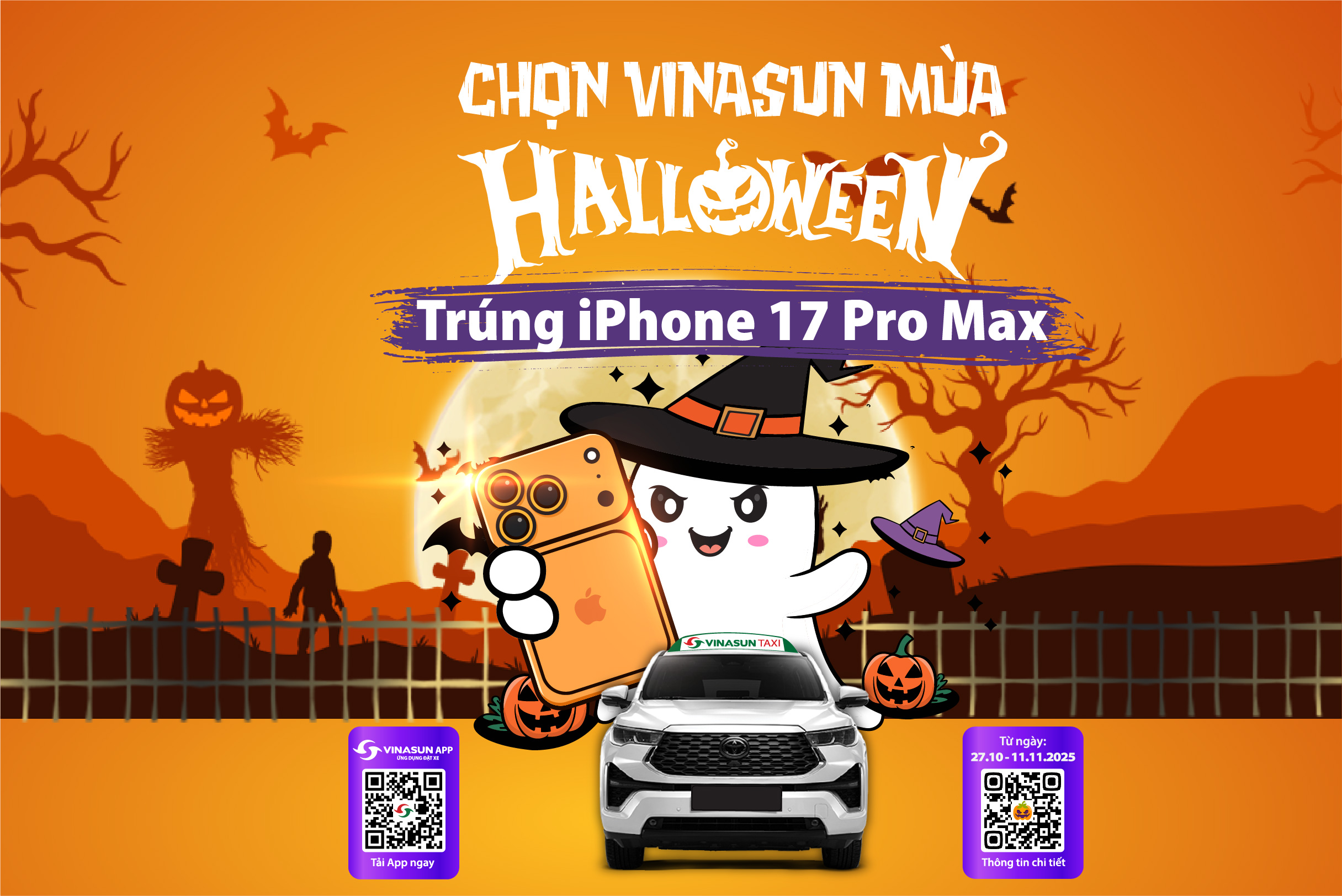 CHƯƠNG TRÌNH KHUYẾN MẠI “CHỌN VINASUN MÙA HALLOWEEN – TRÚNG IPHONE 17 PRO MAX CỰC ĐỈNH”