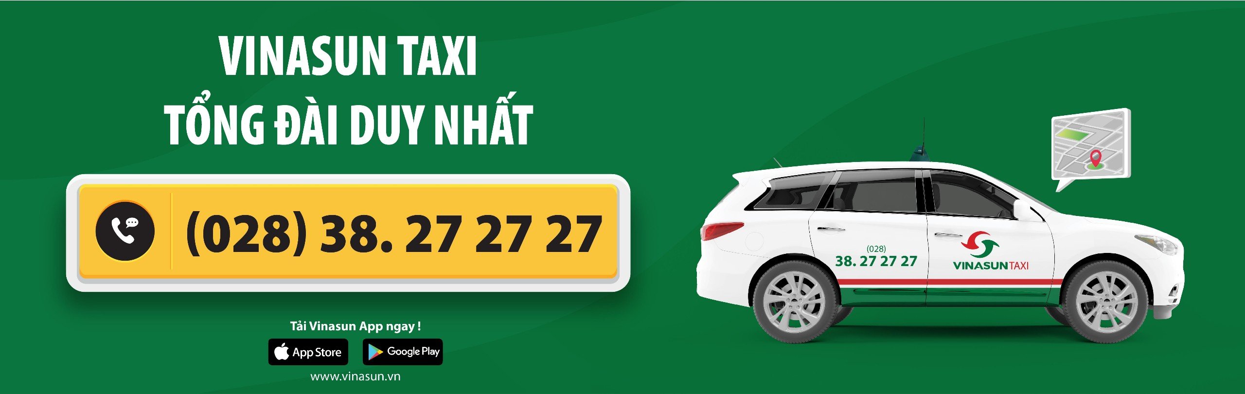 Số tổng đài Taxi Vinasun tại các tỉnh thành