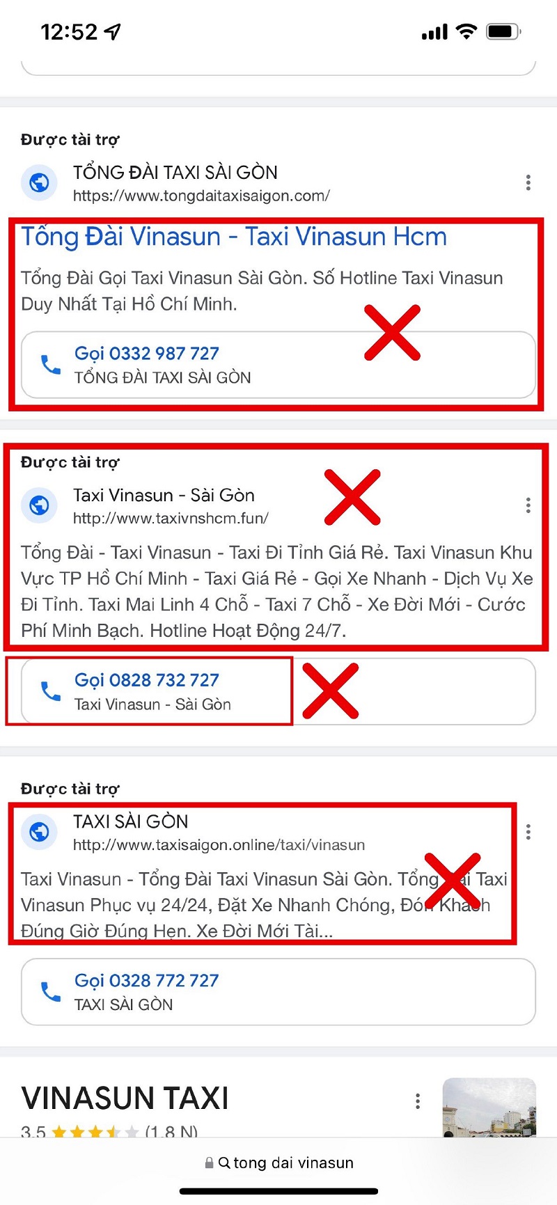 Thông cáo báo chí - Cảnh báo về vấn nạn giả mạo TAXI VINASUN và lừa dạt khách hàng