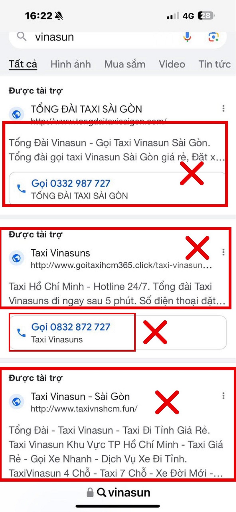Thông cáo báo chí - Cảnh báo về vấn nạn giả mạo TAXI VINASUN và lừa dạt khách hàng